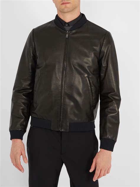 prada leather jacket men|prada bomber jacket for men.